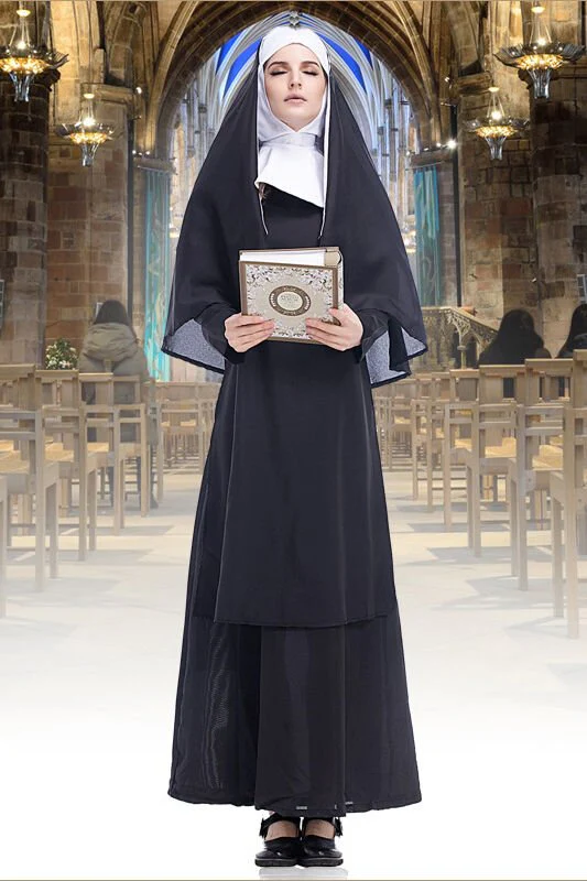 Adult Traditional Nun Costume - Image 3