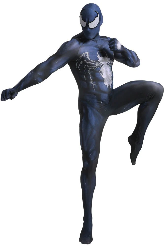 Black Venom Suit Zentai Cosplay Costume for Halloween - Image 3