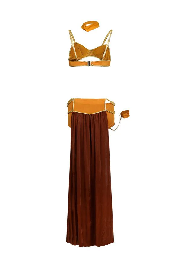 Princess Leia Slave Costume Sexy Gold Bikini Outfit - Image 4