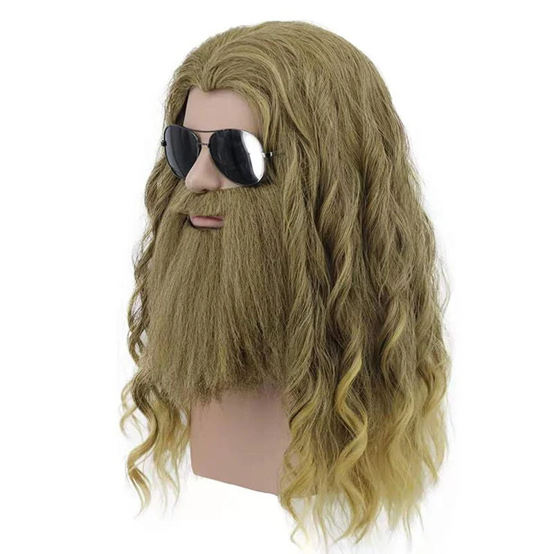 Fat Thor Wig and Beard Costume - Image 3