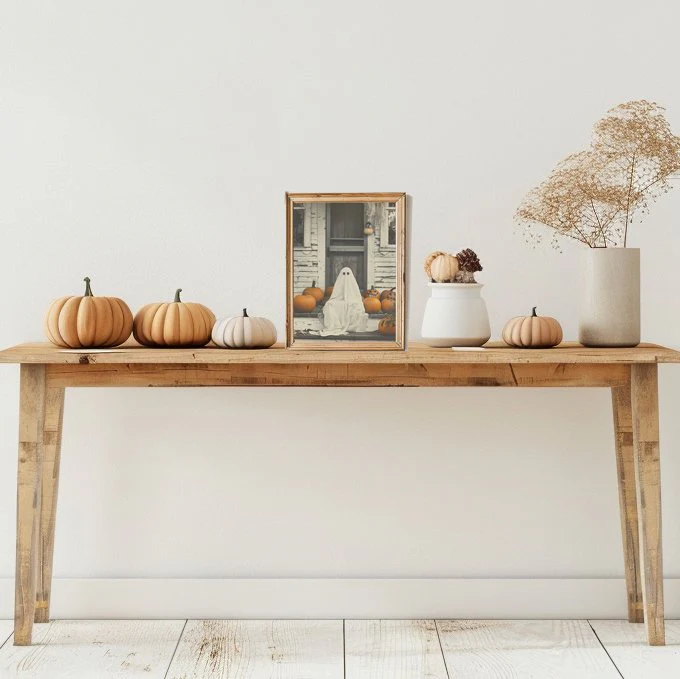 Ghost on Porch Halloween Wall Decor. Unframed - Image 3