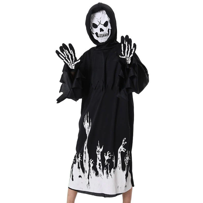 Glow in the Dark Grim Reaper Costume for Kids - Image 3