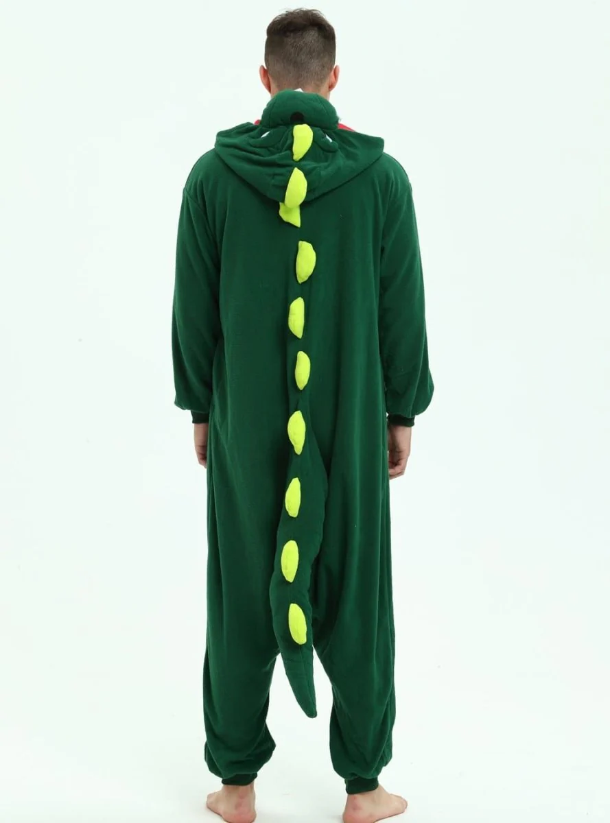 Green Dinosaur Onesie Costume For Adults and Teenagers - Image 3