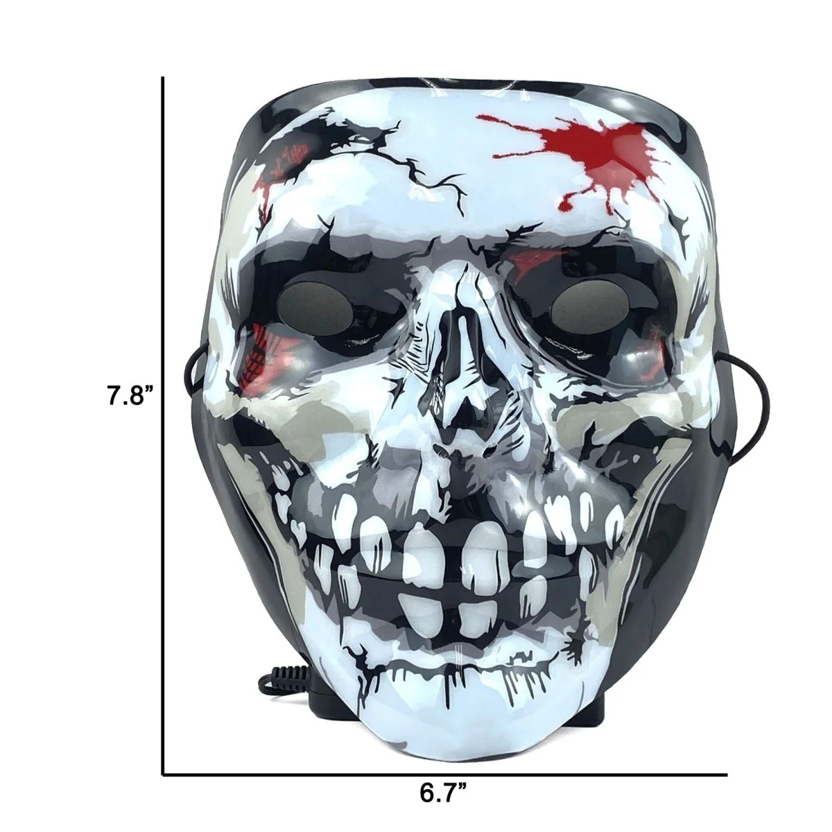 Halloween Skull Face Light Up Mask - Image 4