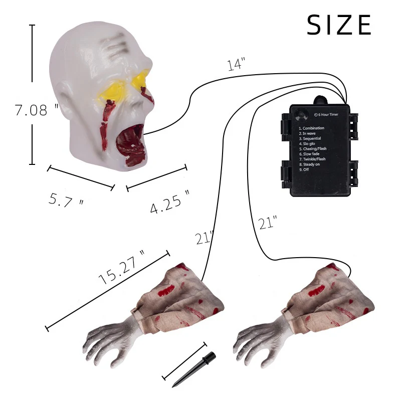 Halloween Creepy Ghost Light Up Decoration - Image 3
