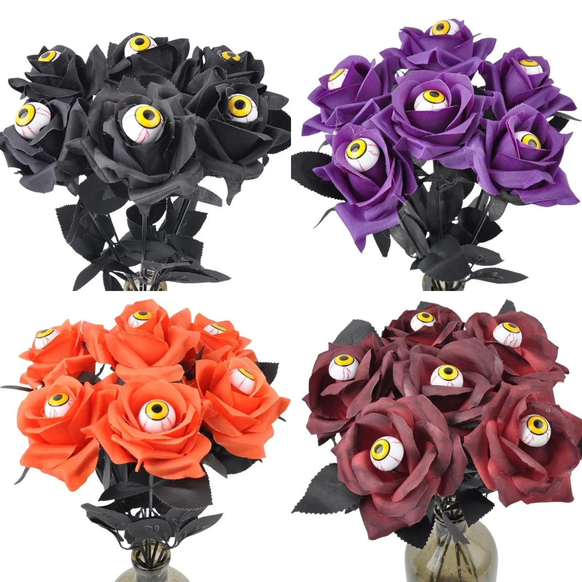 Halloween Eyeball Rose Bouquet - Image 4