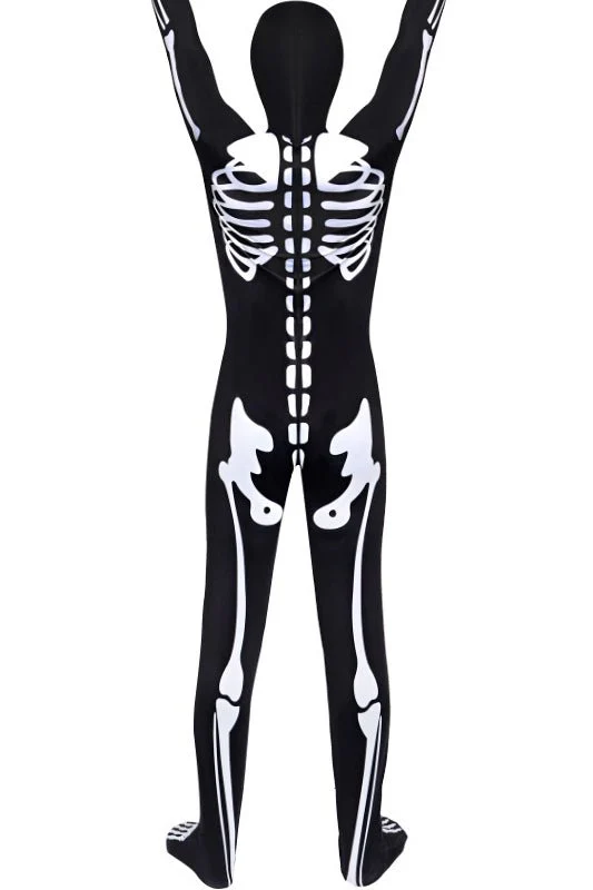 Halloween Skeleton Bodysuit Costume For Adult And Kids - Image 3