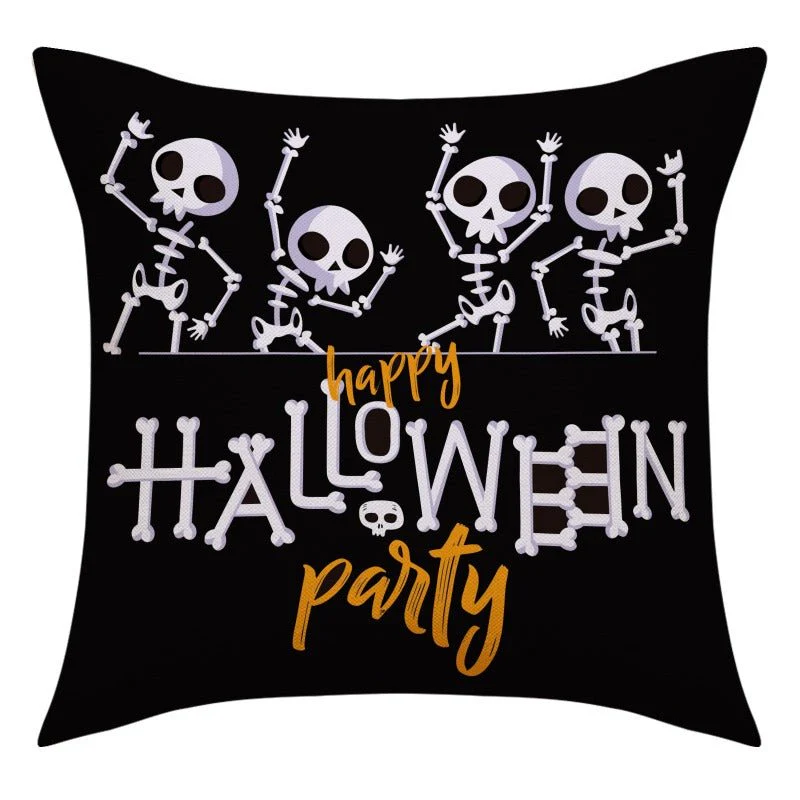 Halloween Skeleton Cushion Covers, 4pcs - Image 6