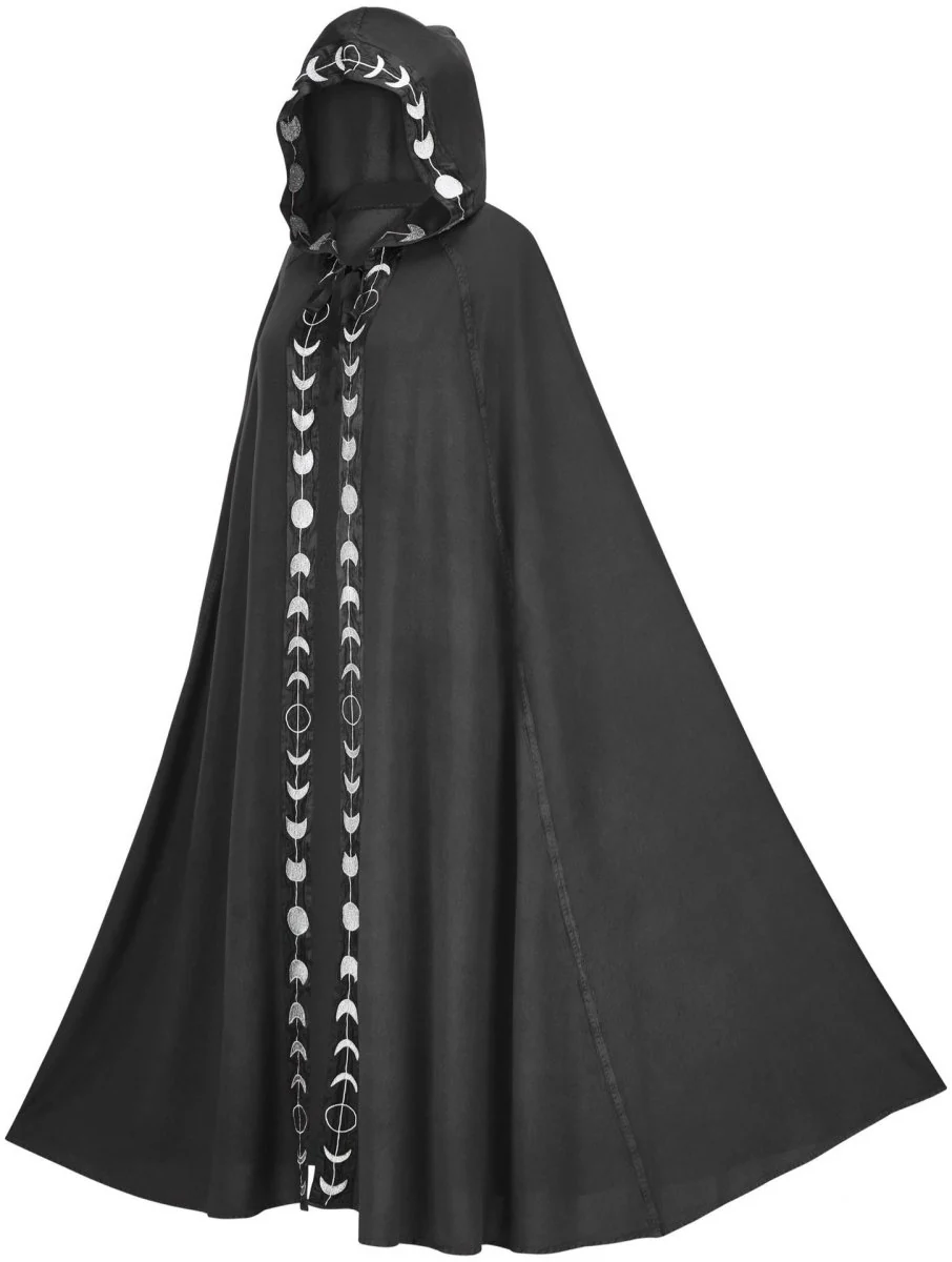 Hooded Medieval Cloak Costume for Men and Women - Image 3