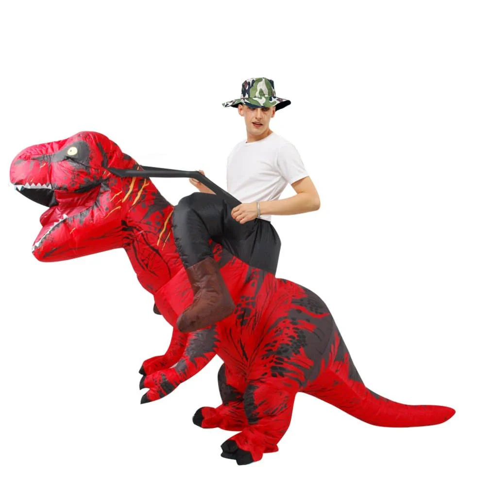 Inflatable Riding Dinosaur Costume For Adult Men - Image 3