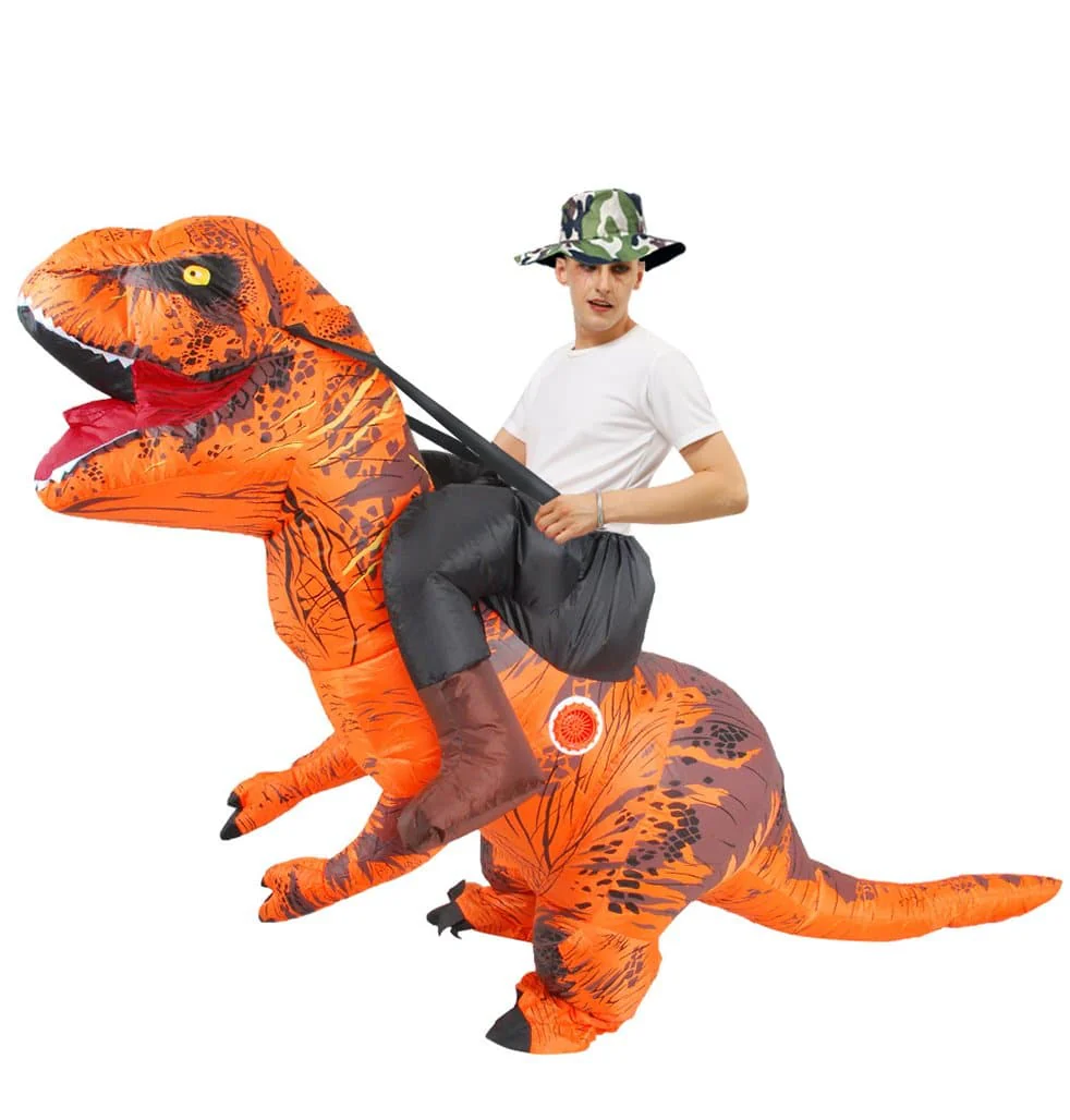 Inflatable Riding Dinosaur Costume For Adult Men - Image 4