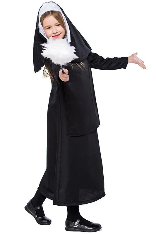 Kid's Traditional Nun Costume - Image 2