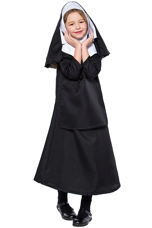 Kid's Traditional Nun Costume - Image 3