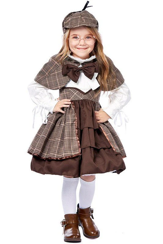 Lolita Detective Suit for Kids, Holmes Suit Halloween Costume - Image 3
