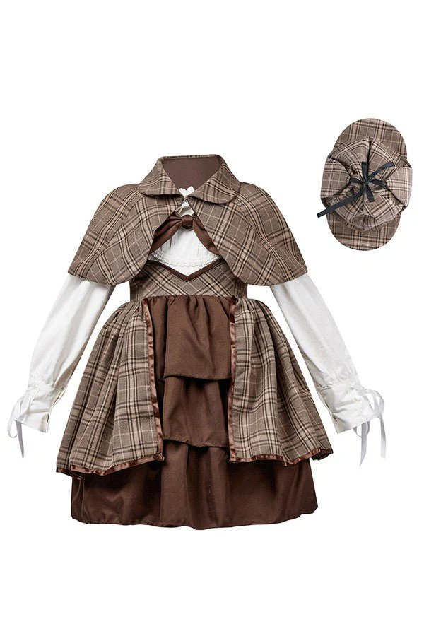Lolita Detective Suit for Kids, Holmes Suit Halloween Costume - Image 5