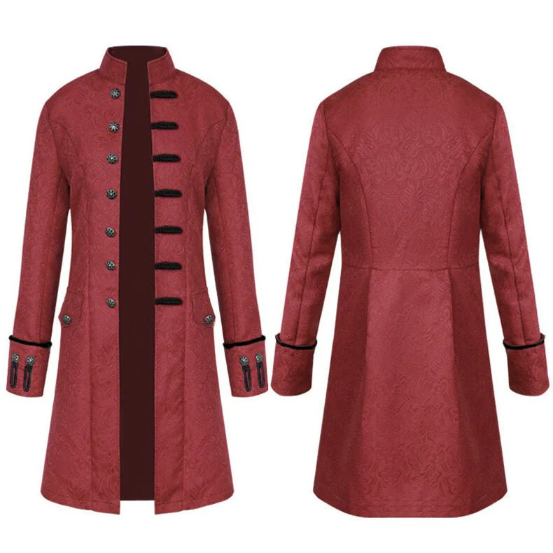 Mens Medieval Jacket Costume Renaissance Frock Coat - Image 4