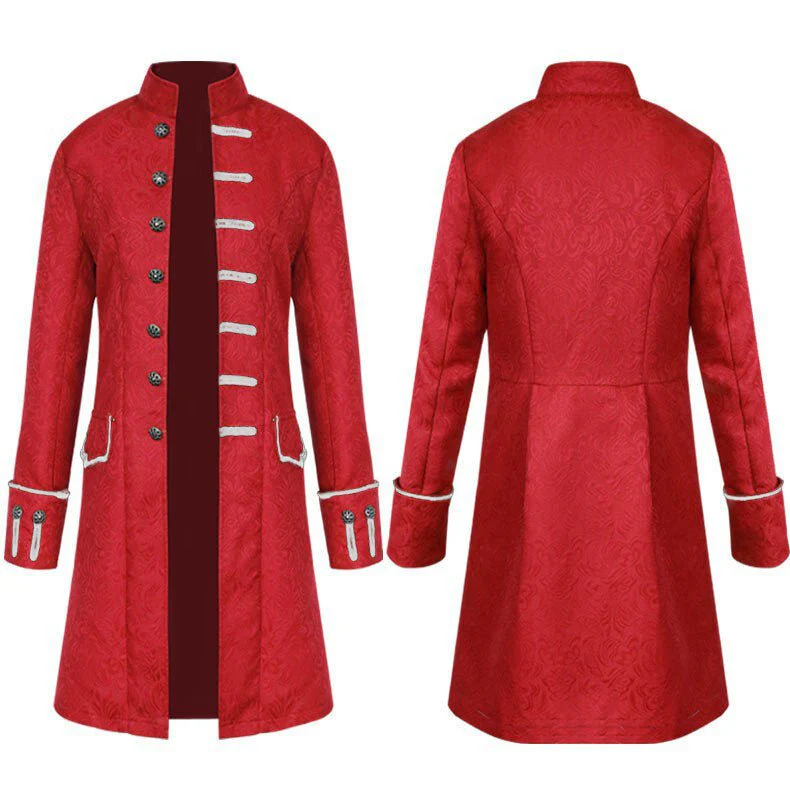 Mens Medieval Jacket Costume Renaissance Frock Coat - Image 5