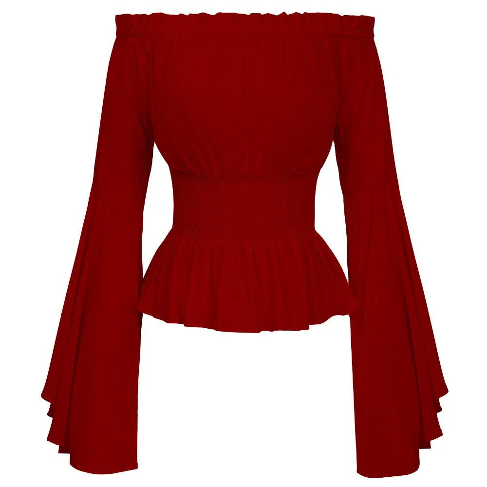 Off Shoulder Medieval Shirt, Pirate Blouse for Women - Image 11