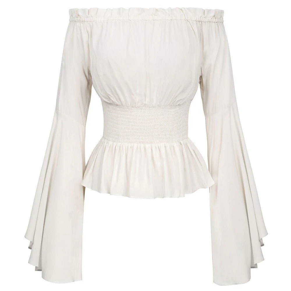 Off Shoulder Medieval Shirt, Pirate Blouse for Women - Image 5