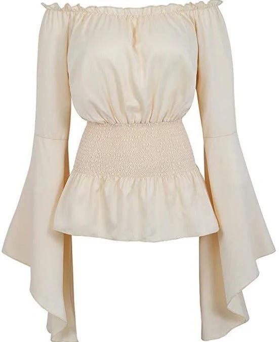 Off Shoulder Medieval Shirt, Pirate Blouse for Women - Image 6