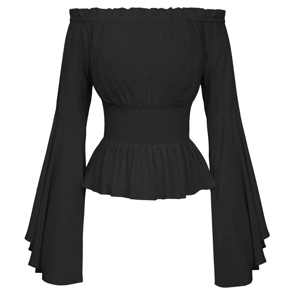 Off Shoulder Medieval Shirt, Pirate Blouse for Women - Image 7