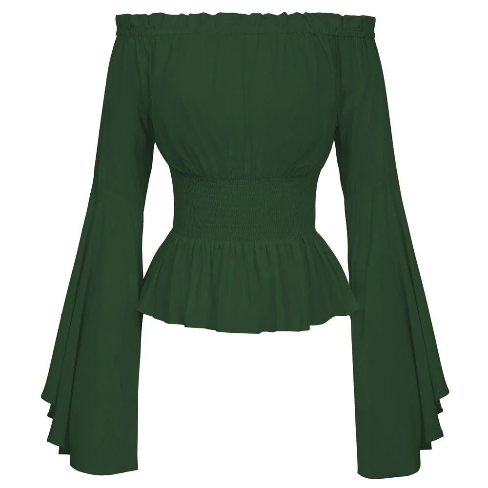 Off Shoulder Medieval Shirt, Pirate Blouse for Women - Image 9