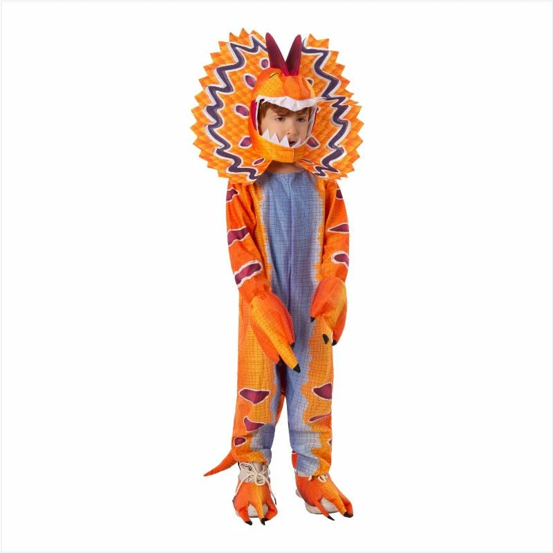 Orange Dilophosaurus Costume for Kids - Image 4