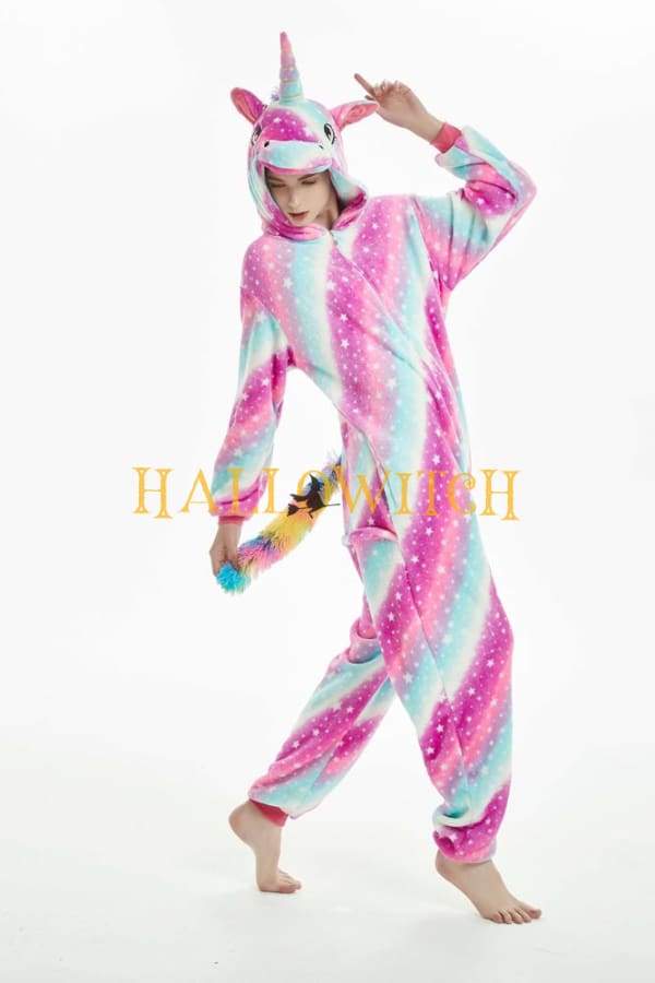 Rainbow Star Unicorn Onesie Costume For Adults And Teenagers - Image 3
