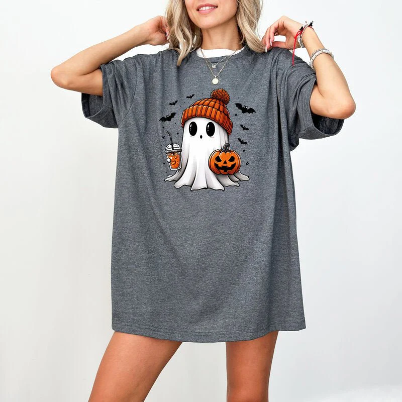 Summerween Ghost, Halloween T Shirt for Women - Image 5