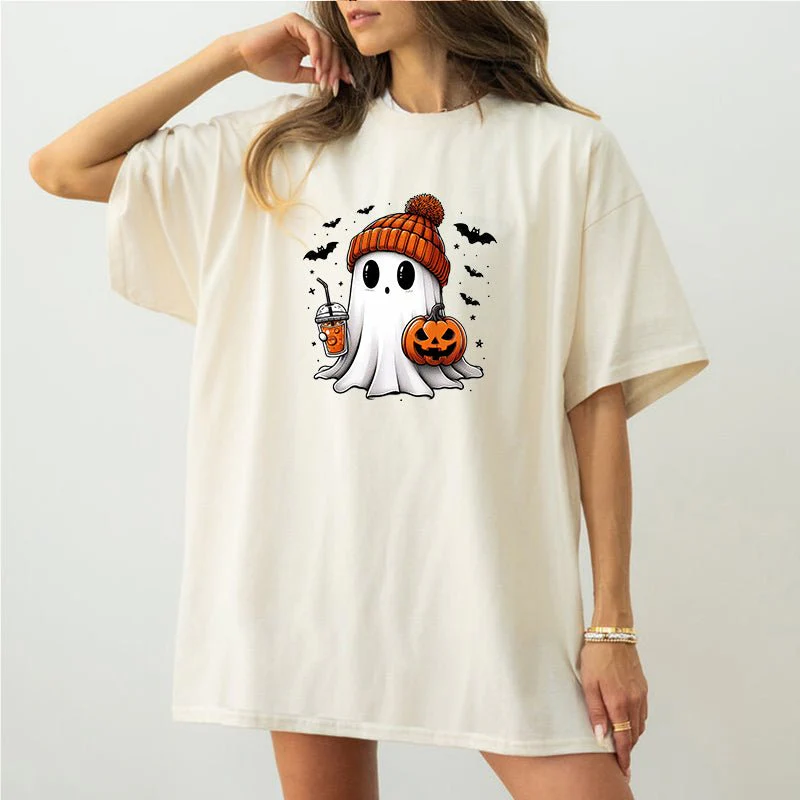 Summerween Ghost, Halloween T Shirt for Women - Image 7