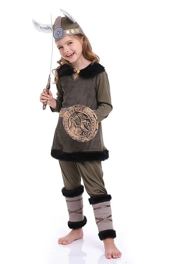 Viking Warrior Halloween Costume for Kids - Image 3