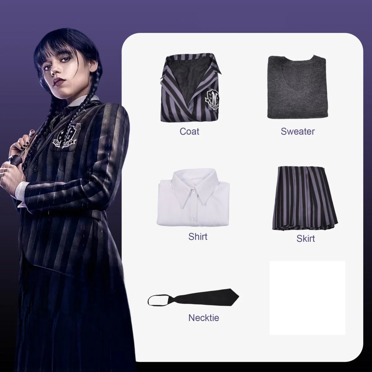 Wednesday Costume. Nevermore Academy Uniform - Image 4
