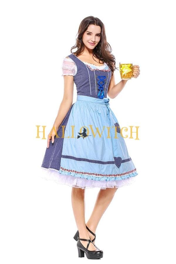 Women's German Beer Fest Oktoberfest Lederhosen Kostüm, Traditional Bavarian Adult Costume - Image 3